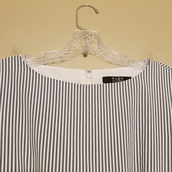 Alex Marie | Women's Sleeveless Striped Sheath Dress (Size 10) - Picture 4 of 12